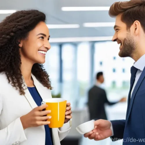 사무실에서의 긍정적 상호작용 증진하기 - **Prompt: "The Magic of Small Gestures in a Modern Office"**
    A bright, contemporary office envir...