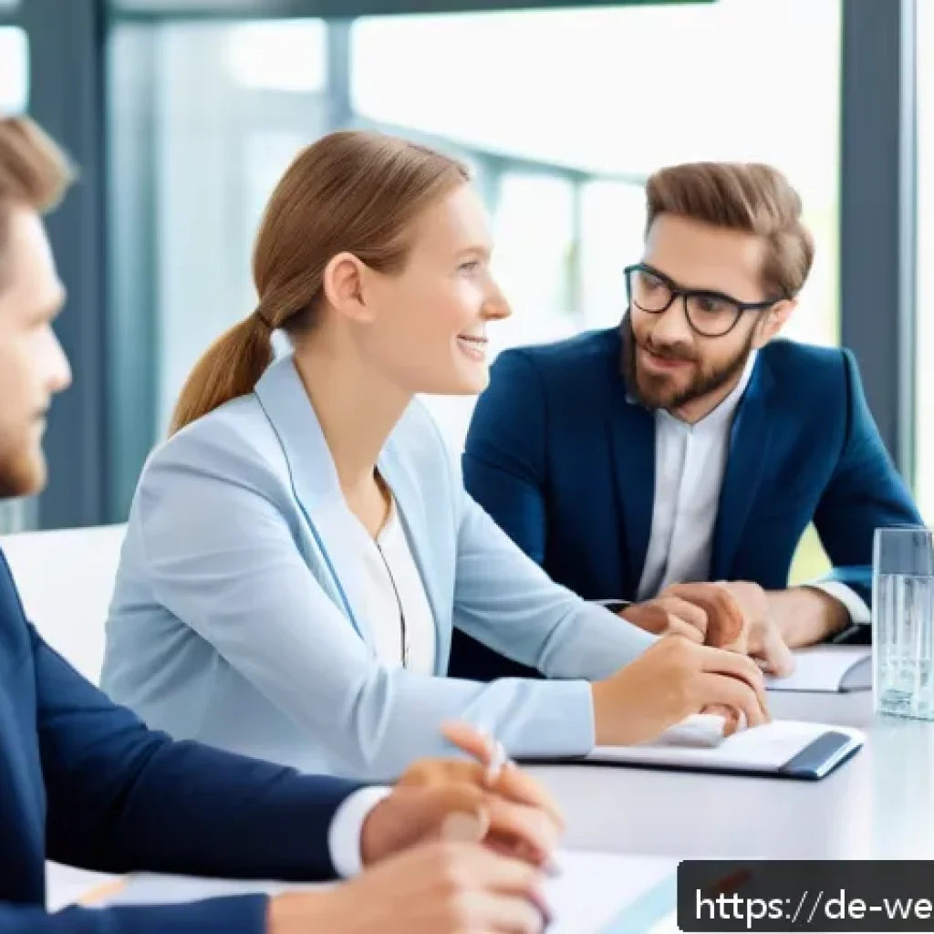 사무실에서의 정서적 안전망 구축하기 - A diverse modern office team engaged in a constructive feedback session around a conference table, s...